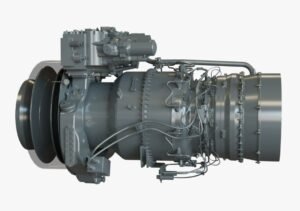 The image shows the aravalli helicopter engine prototype