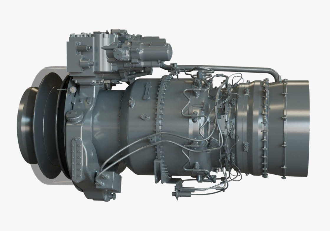 The image shows the aravalli helicopter engine prototype